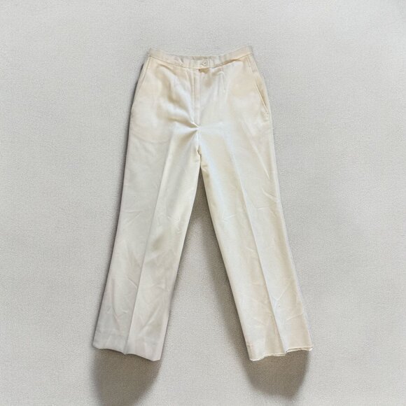 VTG Pendleton Womens Wool Pants Size 10 Cream Butter Yellow Trouser Preppy READ - Picture 1 of 10